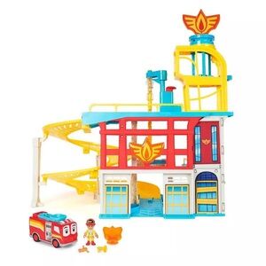 Disney’s hit show firebuds fire Station Playset with Truck and Figures